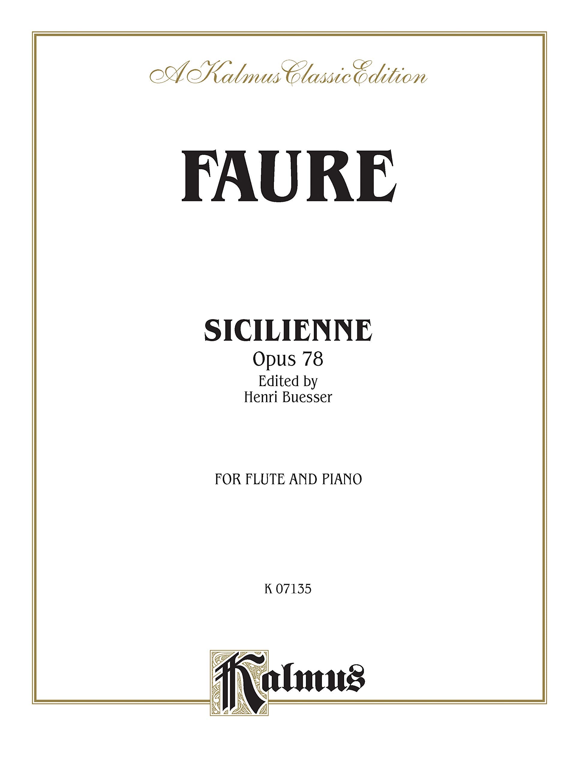 Sicilienne, Op. 78: Part(s) (Kalmus Edition)