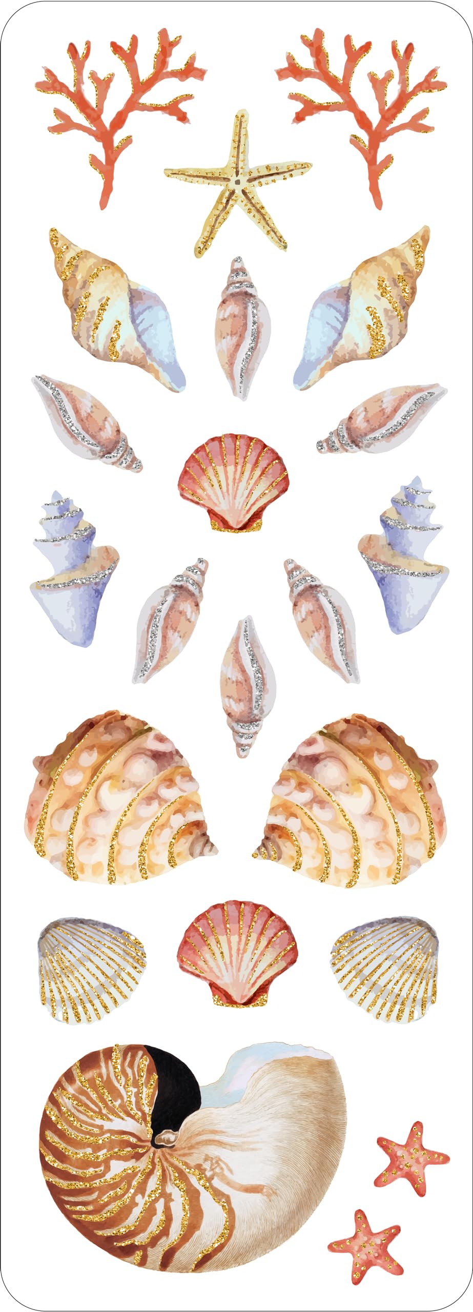 Seashells Sticker Set (over 100 stickers)
