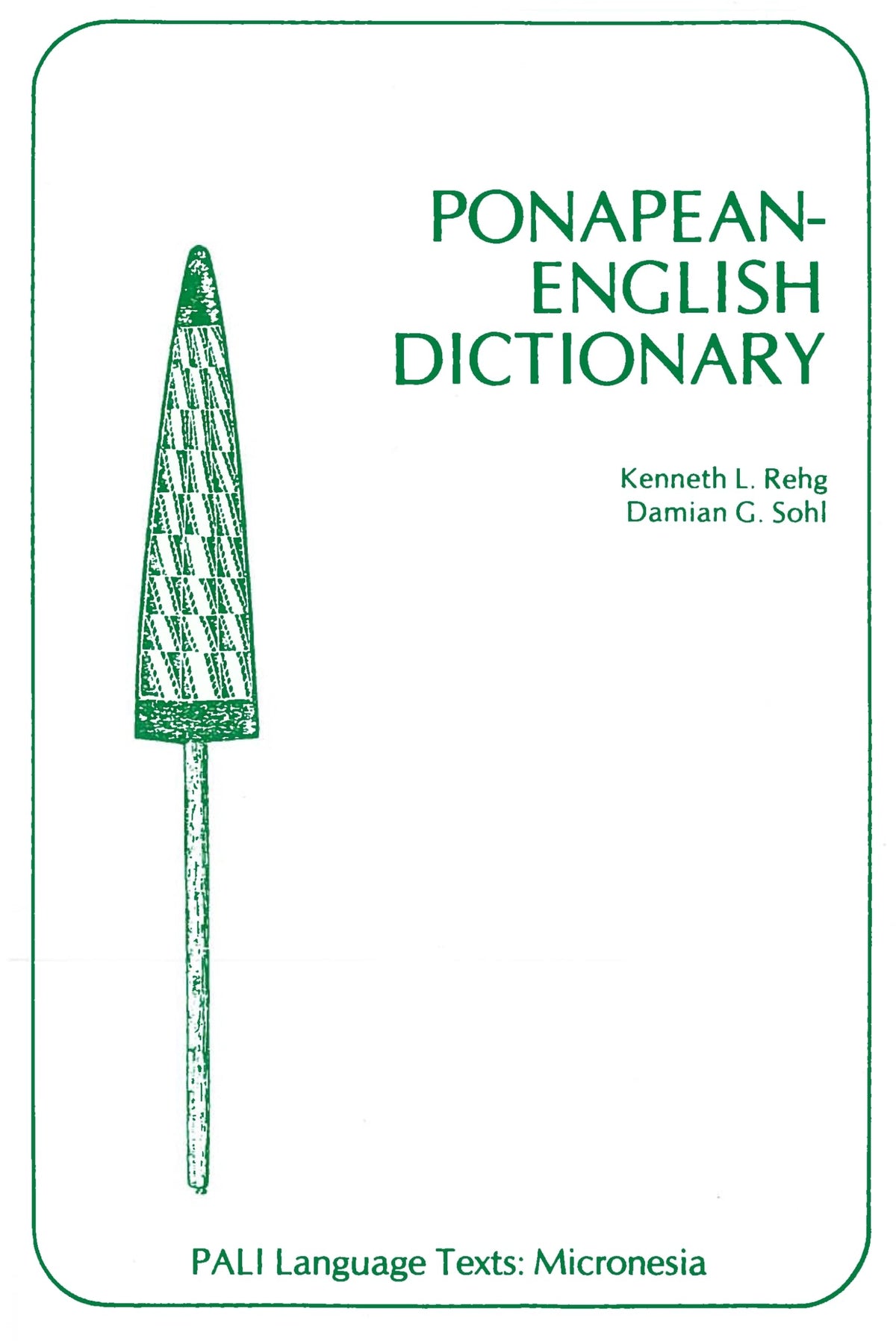 Ponapean English Dictionary'