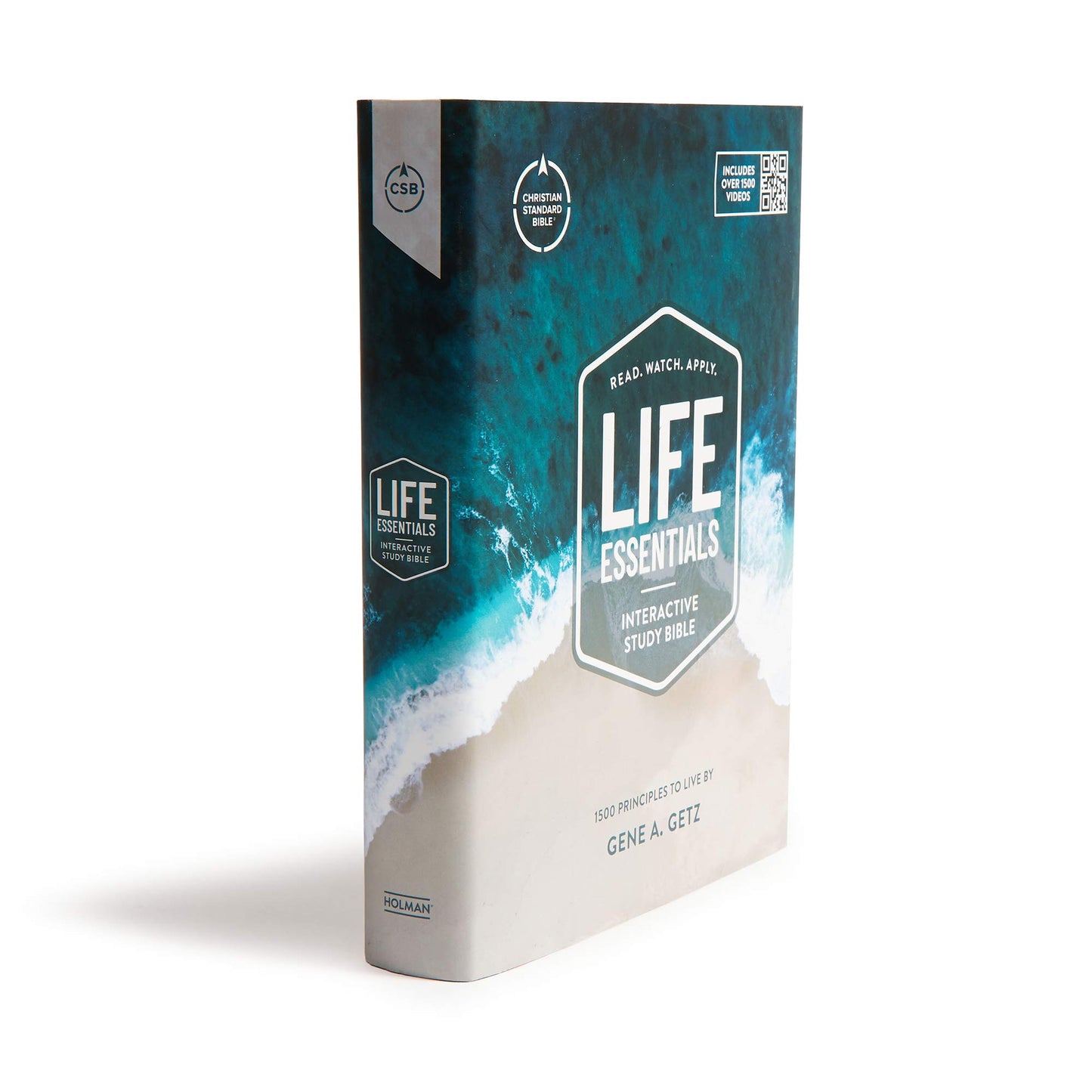 CSB Life Essentials Interactive Study Bible, Hardcover, Jacketed, Black Letter, Study Commentary, Life Principles, QR Codes, Videos, Easy-to-Read Bible Serif Type