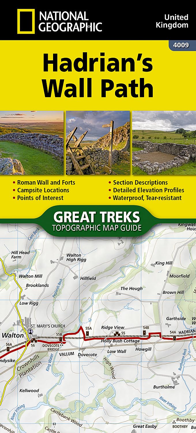 Hadrian's Wall Path Map (National Geographic Trails Illustrated Map, 4009)