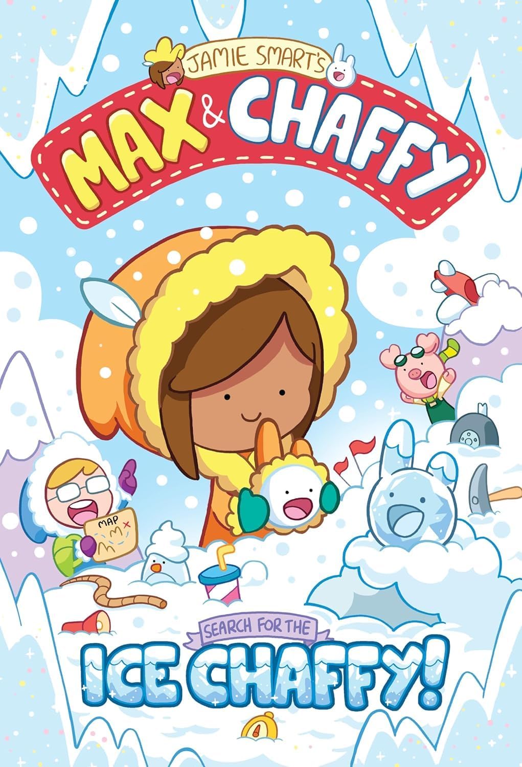 Max and Chaffy Series 4 Books Collection Set By Jamie Smart (Hunt For the Pirates Gold!, Animal Island, Search for Ice Chaffy! & The Great Cupcake Mystery!)