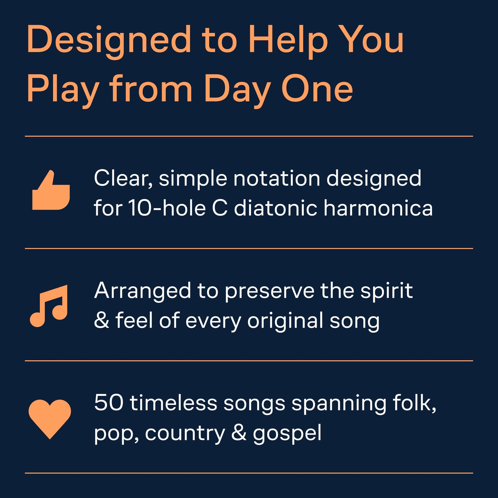 First 50 Songs You Should Play on Harmonica  Easy Songbook for Beginners to Learn over 50 Folk,Pop and Classic Rock Hits  Sheet Music for 10 Hole C Diatonic Harmonica Players