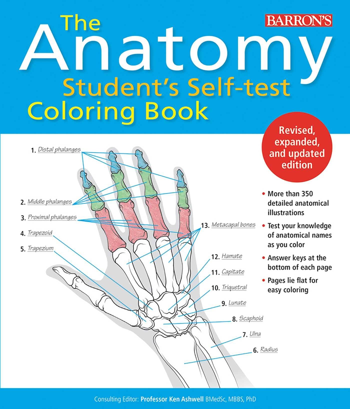 Anatomy Student's Self-Test Coloring Book (Barron's Test Prep)