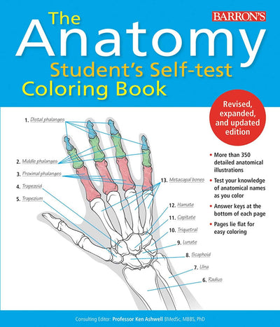 Anatomy Student's Self-Test Coloring Book (Barron's Test Prep)