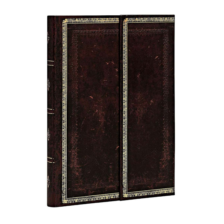 Black Moroccan Flexi Mini Lined Journal (Old Leather)