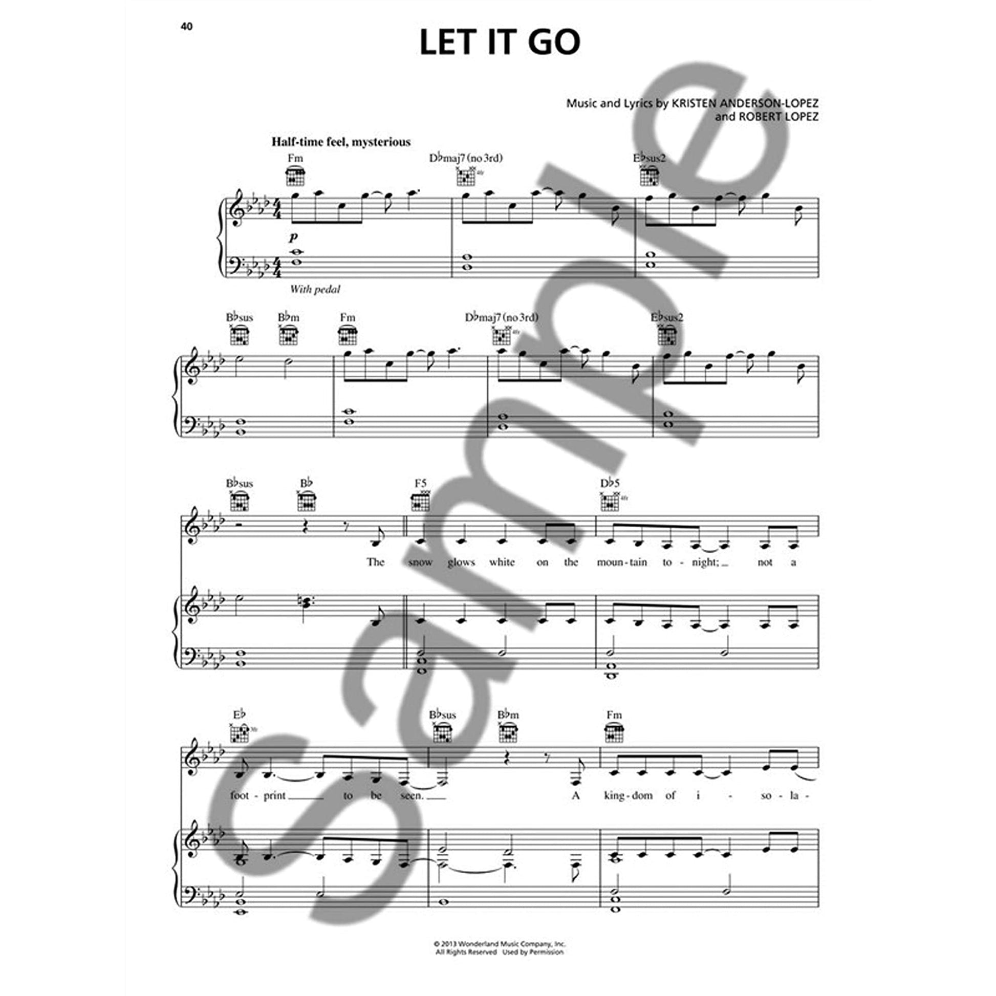 Frozen: Music from the Motion Picture Soundtrack (Piano, Vocal, Guitar Songbook)