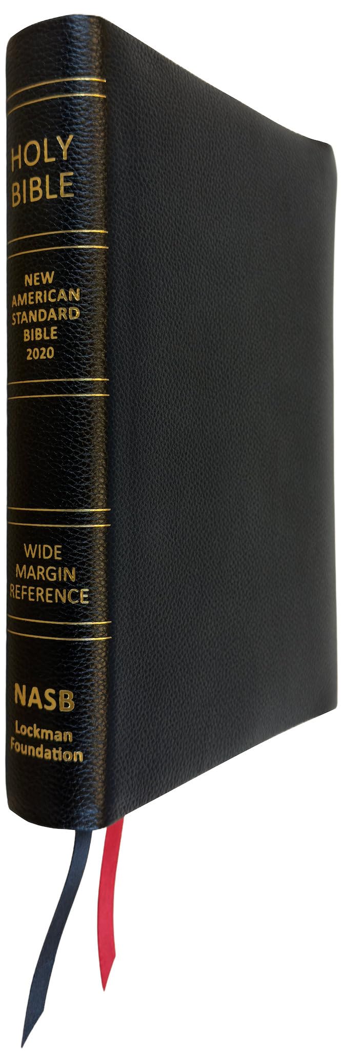 NASB Wide Margin Reference Bible, Black, Genuine Cowhide Leather, 2020 text