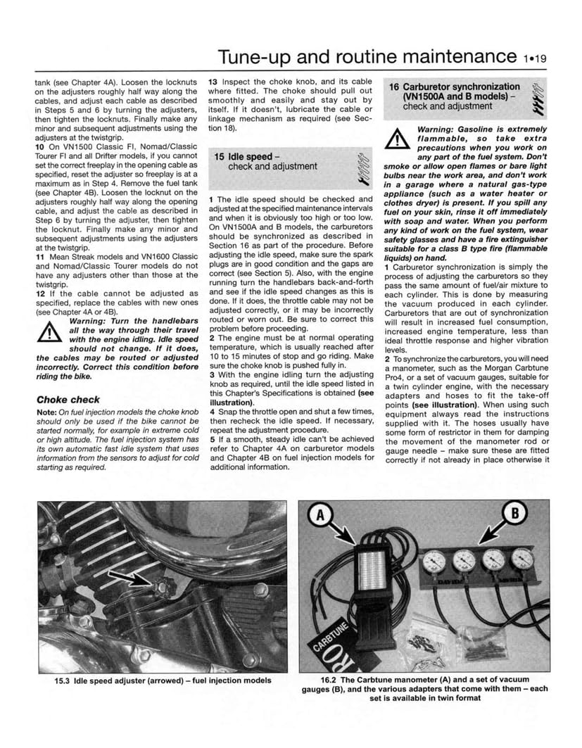 Kawasaki Vulcan 1500 & 1600 '87 to '08 (Haynes Service & Repair Manual)