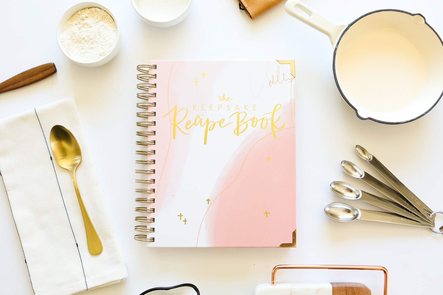 The Keepsake Recipe Book: A Blank Recipe Notebook To Write In Your Own Recipes & Create Your Own Cookbook Journal (Spiral-Bound Premium Hardcover Edition)