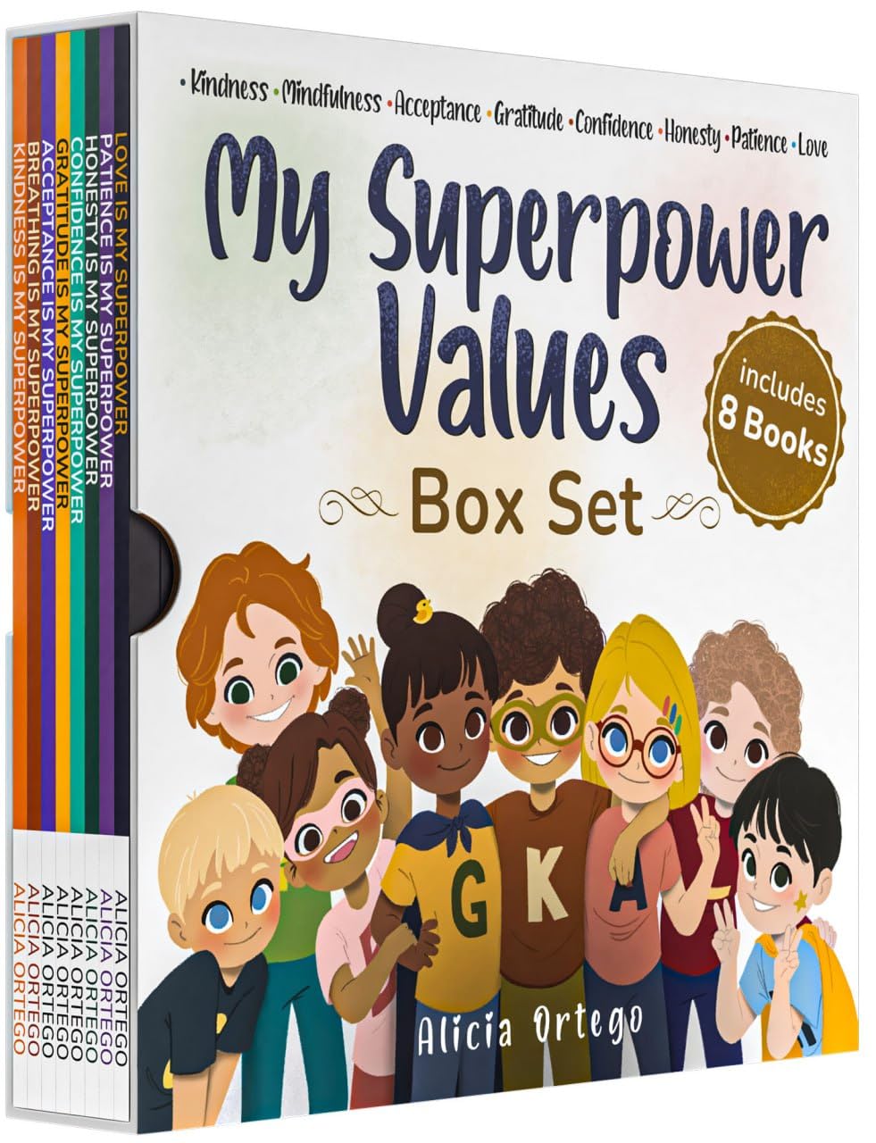 My Superpower Values 8 Book Box Set (Books 1-8: Kindness, Mindfulness, Acceptance, Gratitude, Confidence, Honesty, Patience, and Love) (My Superpower Books)
