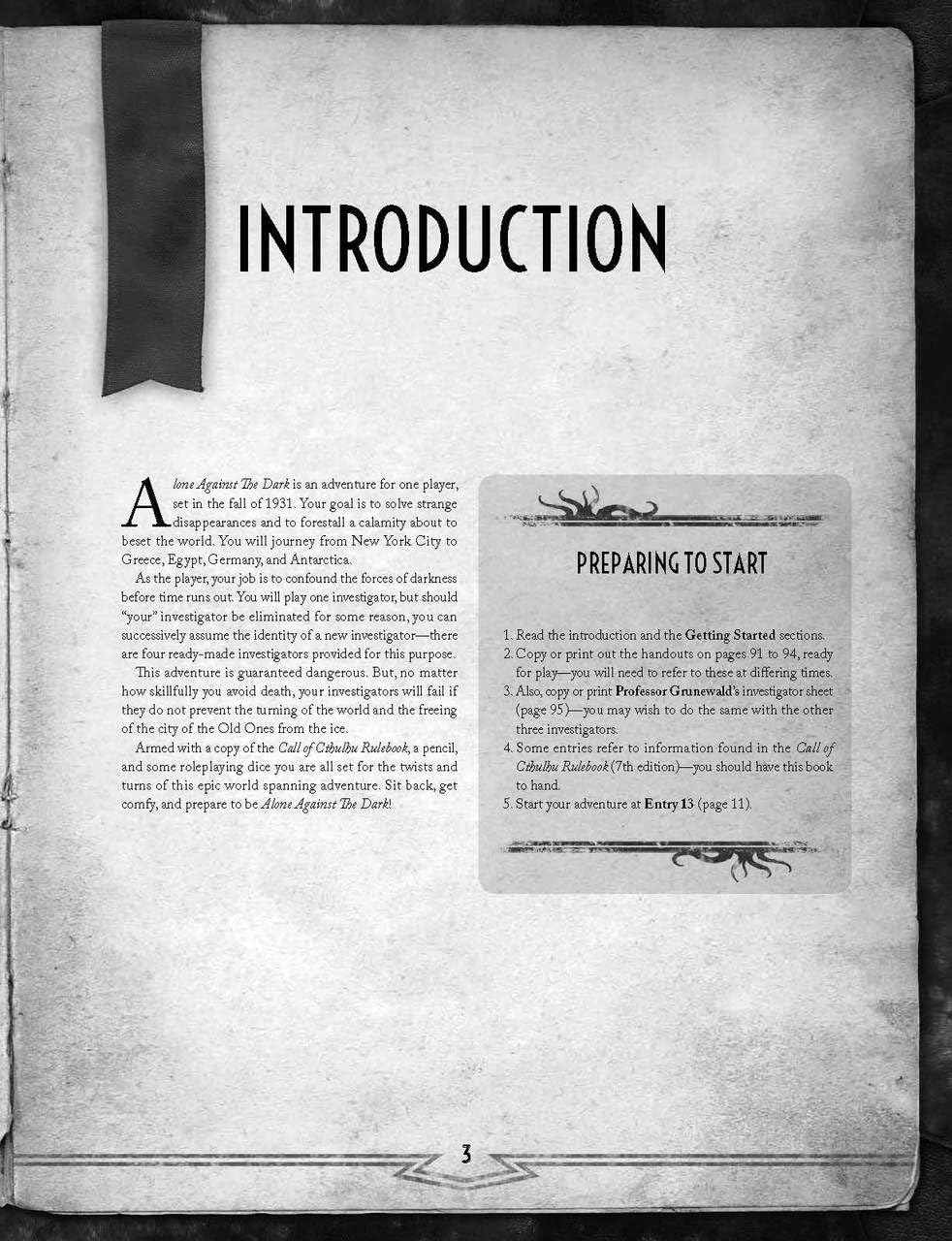 Alone Against the Dark: A Solo Play Call of Cthulhu Mini Campaign