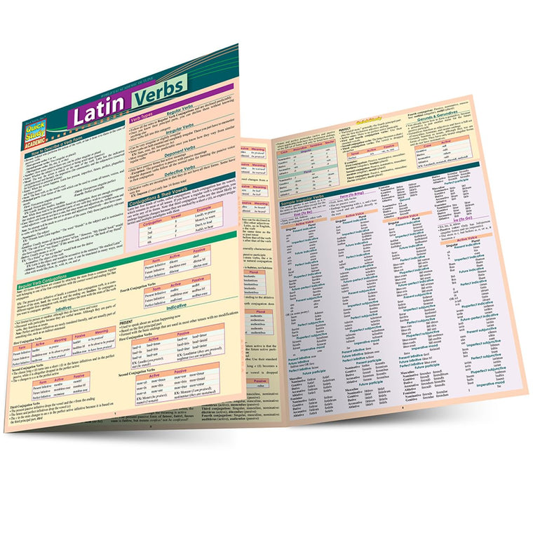 Latin Verbs: Conjugations QuickStudy Laminated Reference Guide (QuickStudy Academic) (English and Latin Edition)