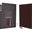 NASB, Thinline Bible, Large Print, Bonded Leather, Burgundy, Red Letter, 1995 Text, Thumb Indexed, Comfort Print