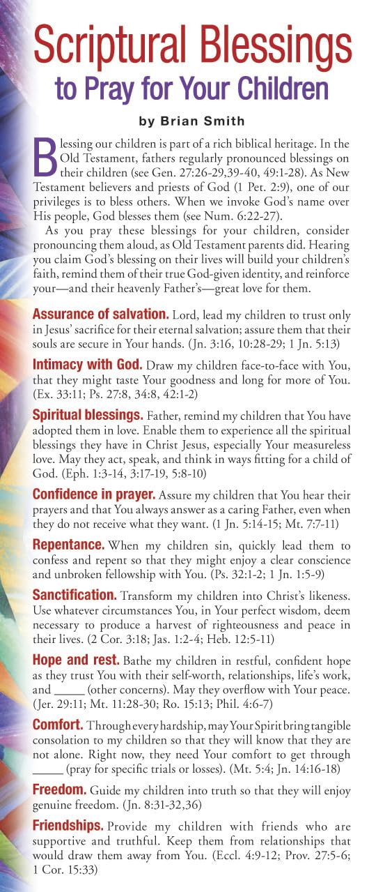 Scriptural Blessings to Pray for Your Children 50-pack (Prayer Cards)