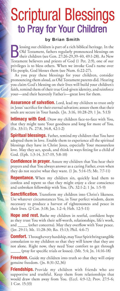 Scriptural Blessings to Pray for Your Children 50-pack (Prayer Cards)