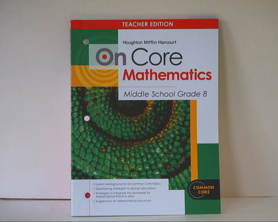 On Core Mathematics Grade 8: Teacher's Guide (Houghton Mifflin Harcourt on Core Mathematics)
