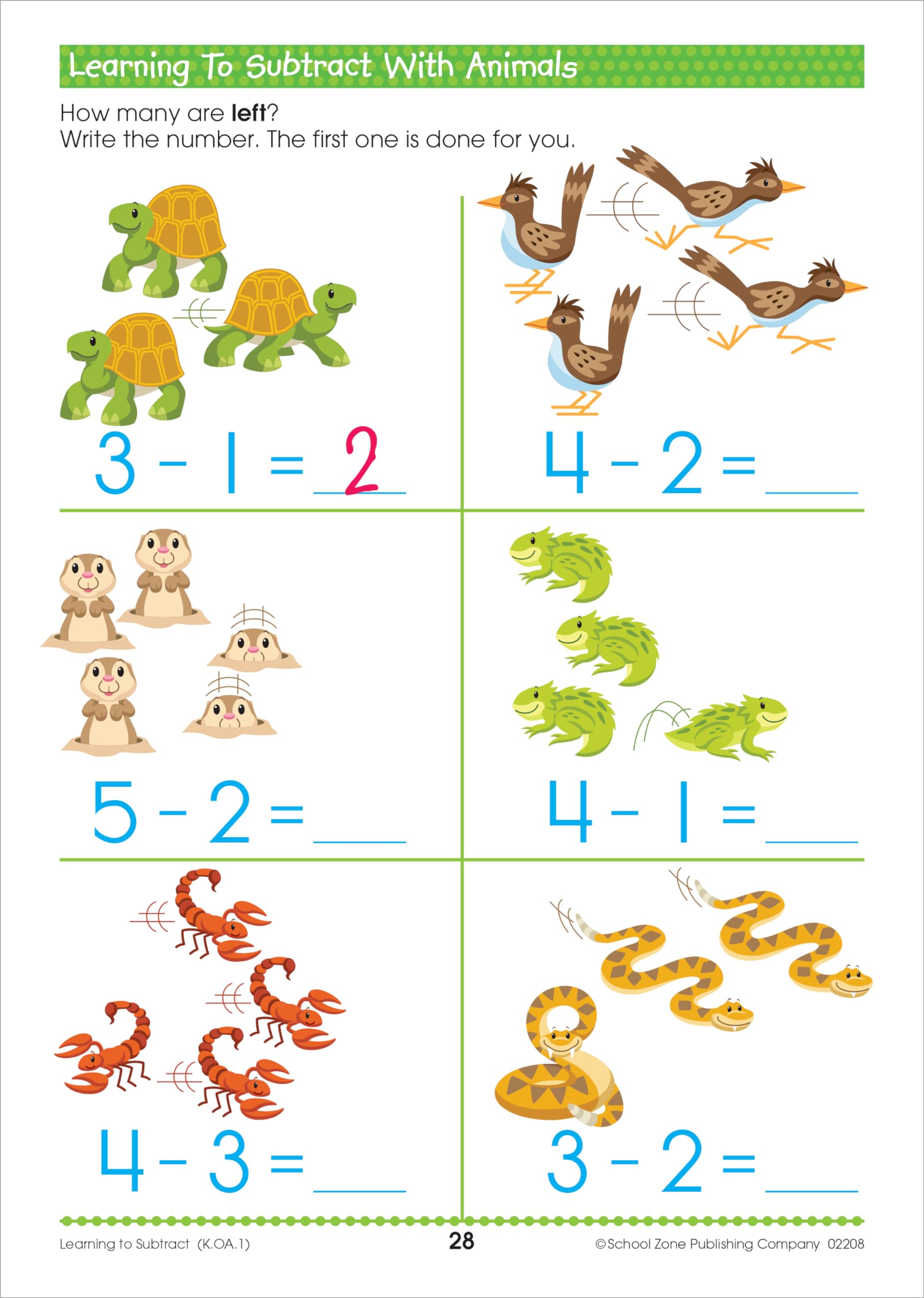 School Zone Math Readiness Workbook: 64 Pages, Kindergarten, 1st Grade, Telling Time, Counting Money, Addition, Subtraction, Ages 5 to 7 (I Know It! Book Series)