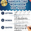Cursive Handwriting Workbook for Teens: Learning Cursive with Inspirational Quotes for Young Adults, 3 in 1 Cursive Tracing Book Including over 130 Pages of Exercises with Letters, Words and Sentences