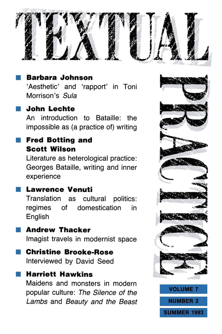 Textual Practice: Volume 7, Issue 2