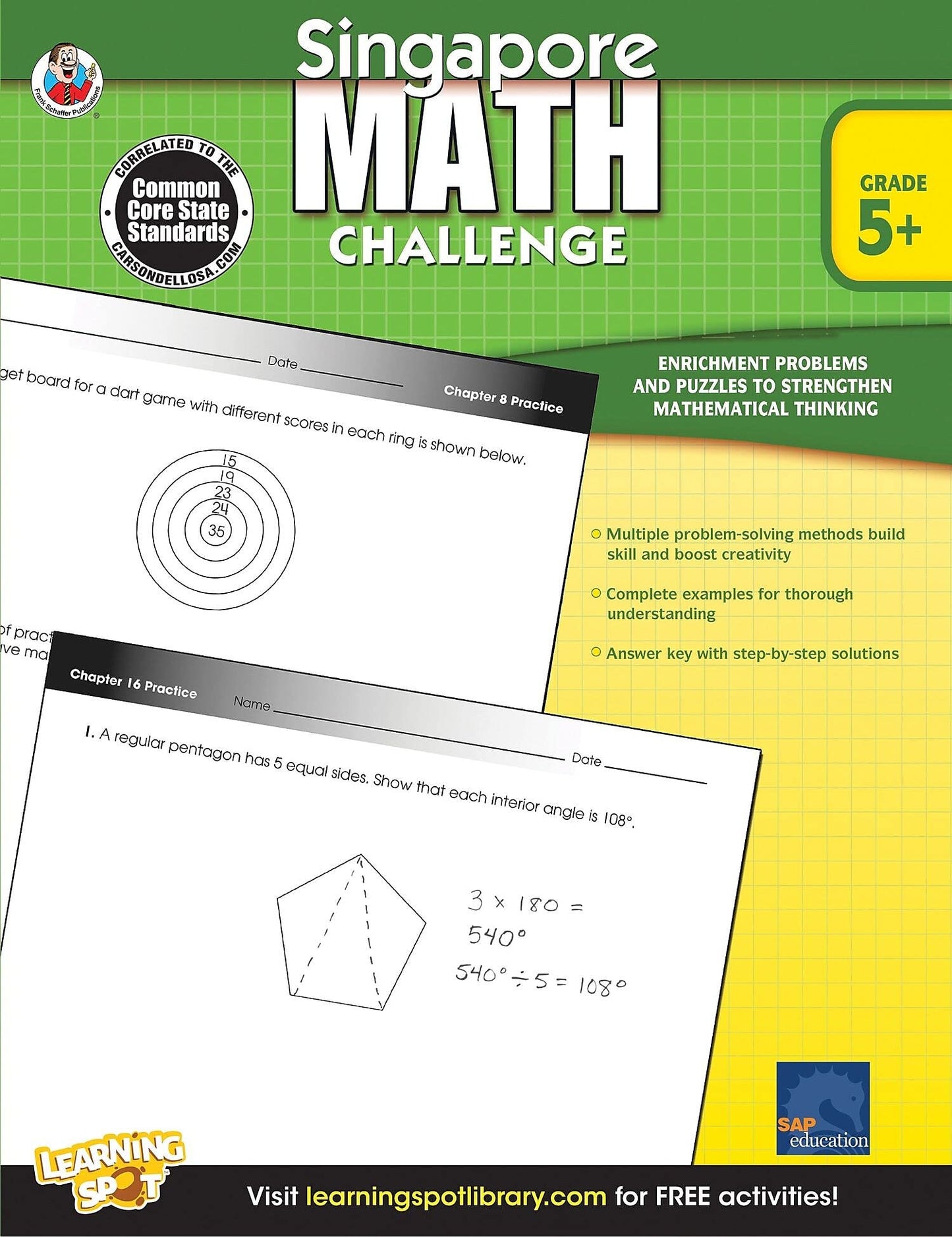 Singapore Math Challenge Workbook by Frank Schaffer (704282, New)