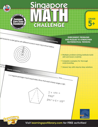 Singapore Math Challenge Workbook by Frank Schaffer (704282, New)