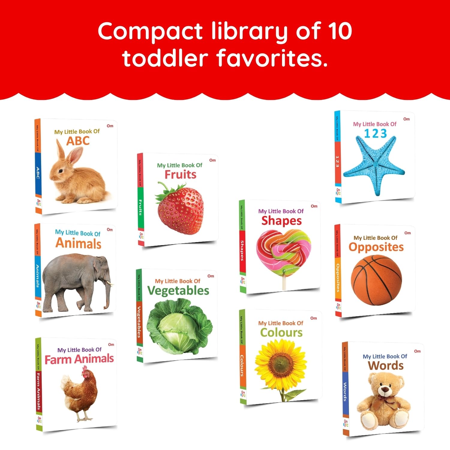 My First Library - Box Set of 10 Board Books for Babies, Toddlers & Kids  Early Learning Educational Set to Learn ABC, Numbers, Colors, Shapes, ... Birthdays, Preschool, and Early Readers