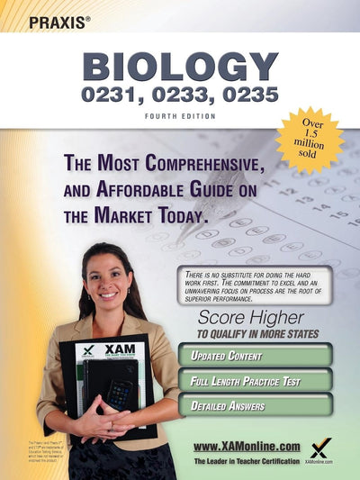 Praxis Biology 0231, 0233, 0235 Teacher Certification Study Guide Test Prep