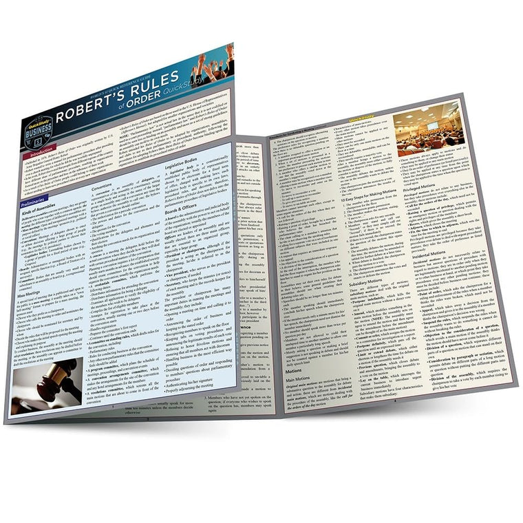 Robert's Rules Of Order: QuickStudy Laminated Reference Guide