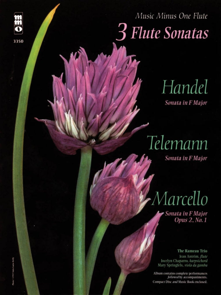 3 Flute Sonatas - Handel, Telemann, Marcello Music Minus One Flute Book/Online Audio