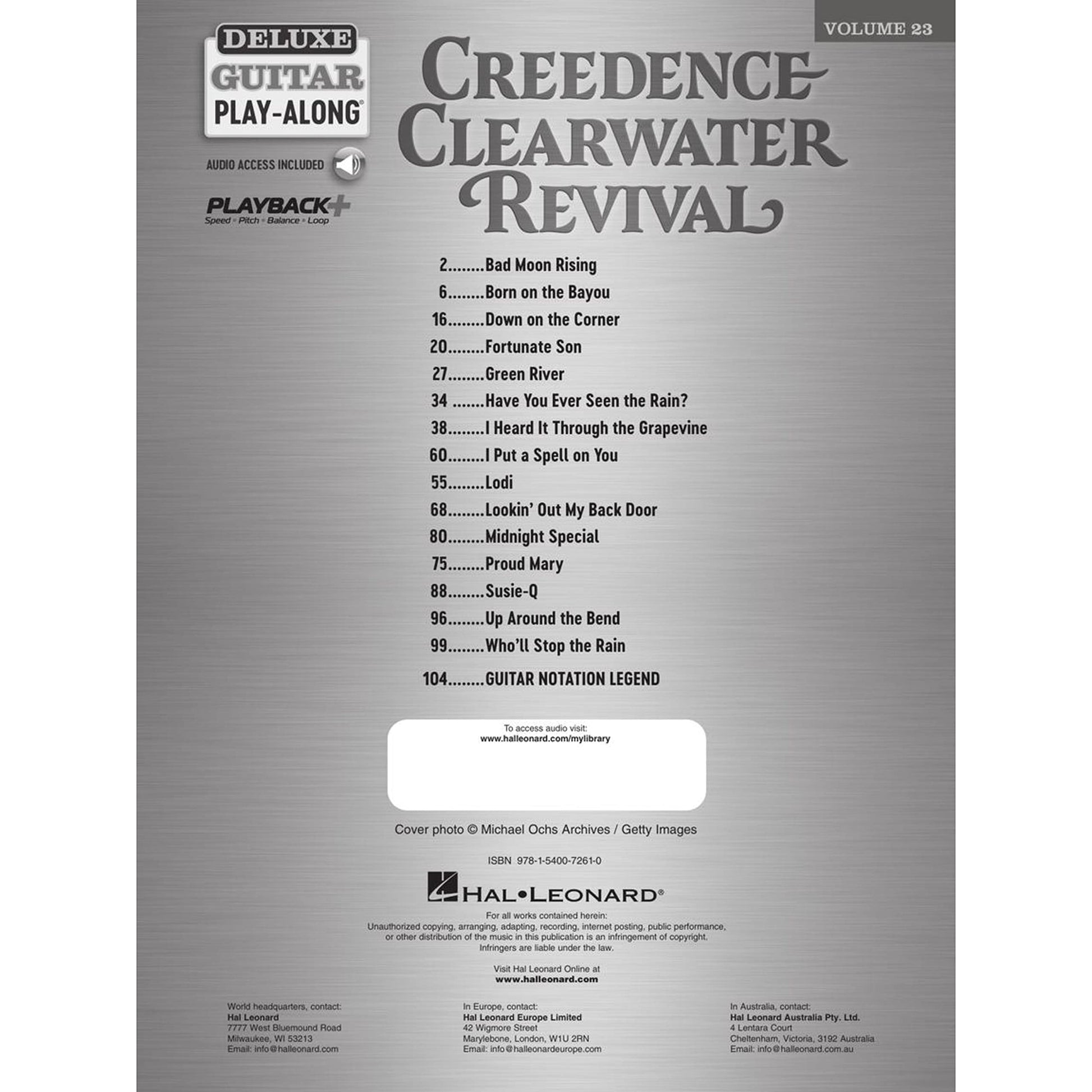 Creedence Clearwater Revival - Deluxe Guitar Play-Along Vol 23  Guitar Tab Songbook with Online Audio  Classic Rock Sheet Music Book with Interactive Play Along Tracks for Practice and Performance