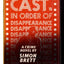 Cast, In Order of Disappearance by Simon Brett