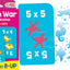 School Zone Math 3-4 4-Pack Flash Cards: 224 Cards, 3rd Grade, 4th Grade, Multiplication 0-12, Division 0-12, Math War Multiplication Game Cards, Time & Money, Telling Time, Coin Values, Ages 6+