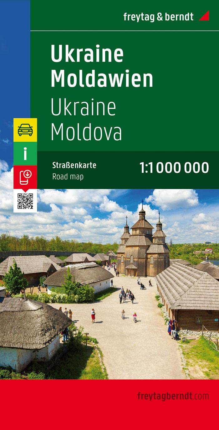 Ukraine - Moldova, road map 1:1 000,000