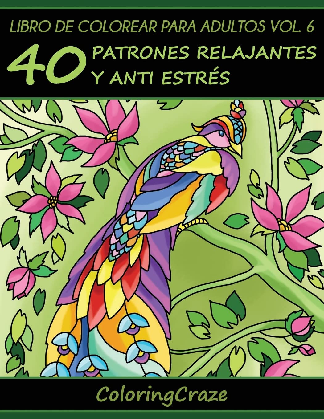 Libro de Colorear para Adultos Volumen 6: 40 Patrones Relajantes y Anti Estrés (Colección de Terapia Artística Antiestrés) (Spanish Edition)