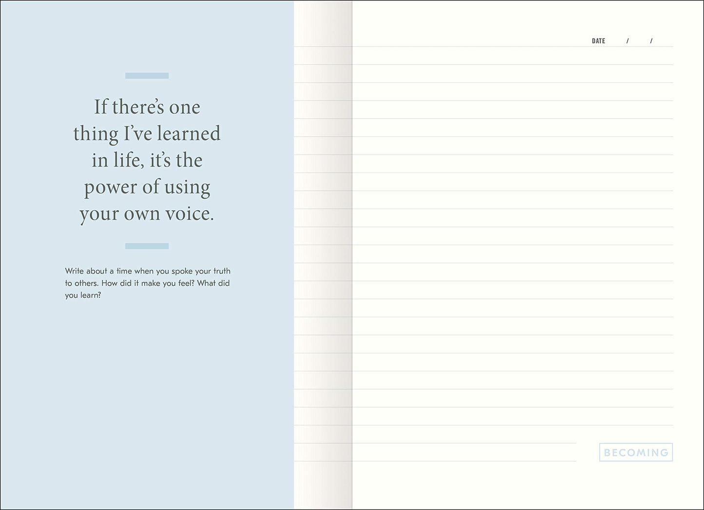 Becoming: A Guided Journal for Discovering Your Voice