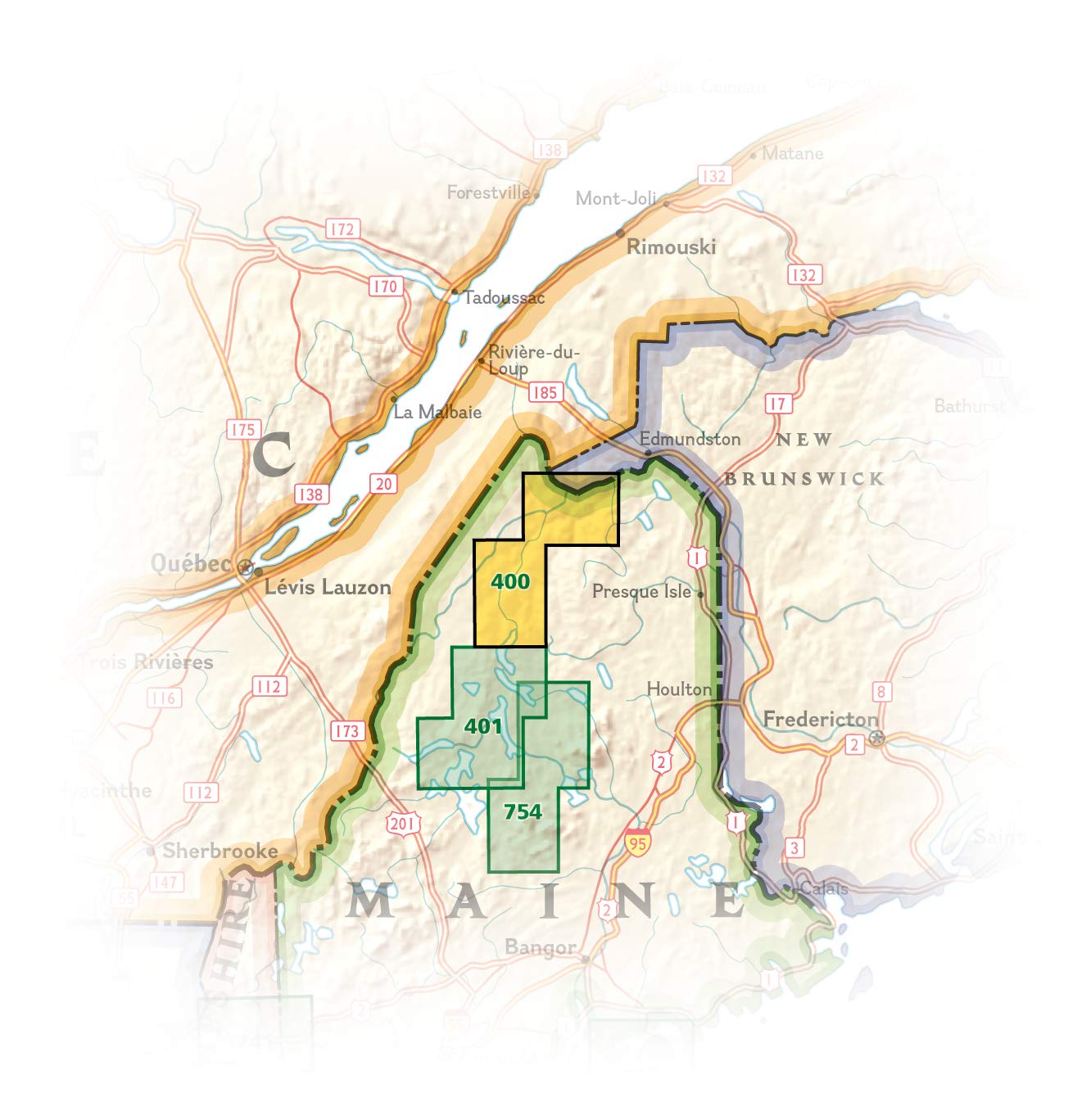 Allagash Wilderness Waterway North Map (National Geographic Trails Illustrated Map, 400)