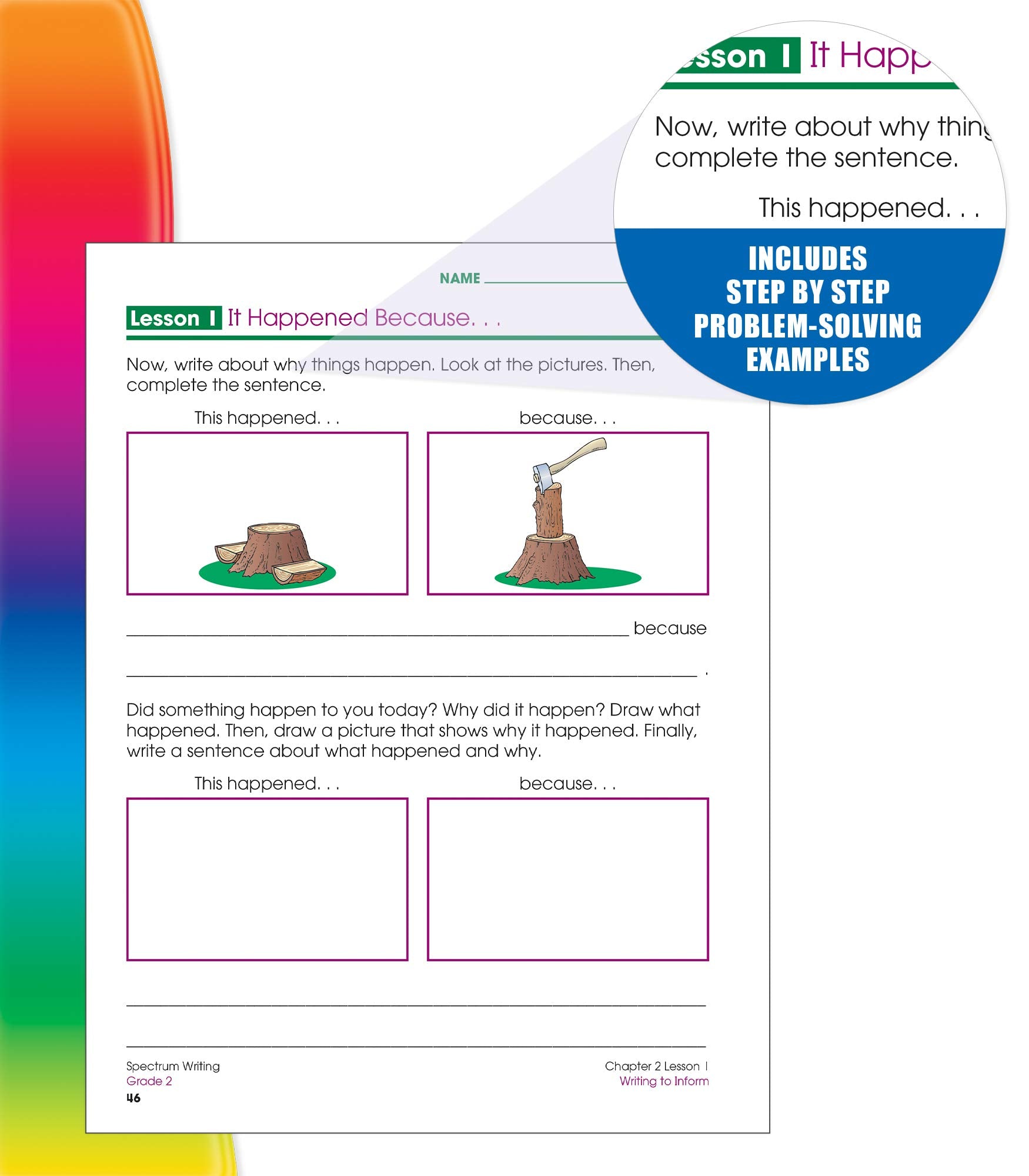 Spectrum Writing 2nd Grade Workbook, Learn to Write a Story, to Inform, an Opinion, Handwriting Practice for Kids Age 7-8, Classroom or Homeschool Curriculum