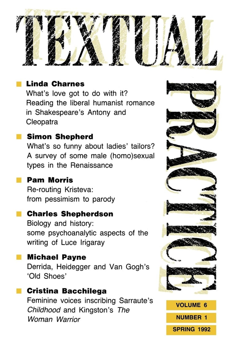 Textual Practice: Volume 6, Issue 1 (Textual Practice Journal)
