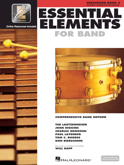 Essential Elements for Band - Percussion and Keyboard Percussion Book 2 with EEi Online Access  Intermediate Percussion Method and Sheet Music for Students and Teachers  Comprehensive Band Method