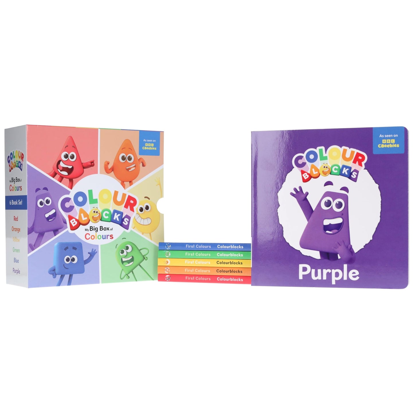 Colourblocks My Big Box of Colours 6 Books Collection Set (Loveable Red, Excited Orange, Happy Yellow, Nature-loving Green, Royal Purple, calm & cool Blue) (Numberblocks Board Books)