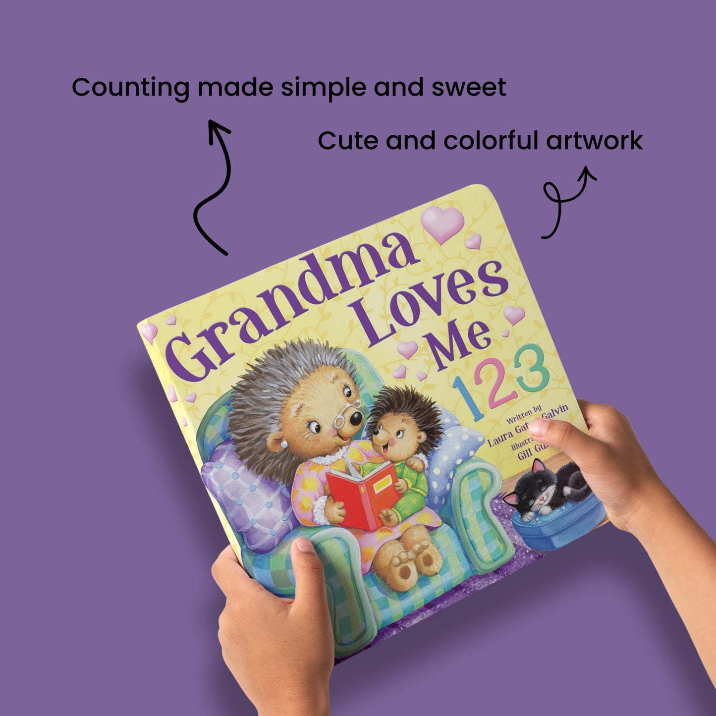 Grandma Loves Me 123 - Children's Picture Board Book for Toddlers  Learn to Count 1 to 10  Rhyming Storytime Book with Adorable Animals & Bright Illustrations  Bedtime Story Book for Boys & Girls
