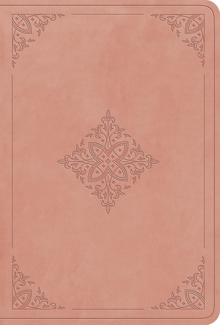 ESV Value Large Print Compact Bible (TruTone, Pink, Fleur-de-lis Design)