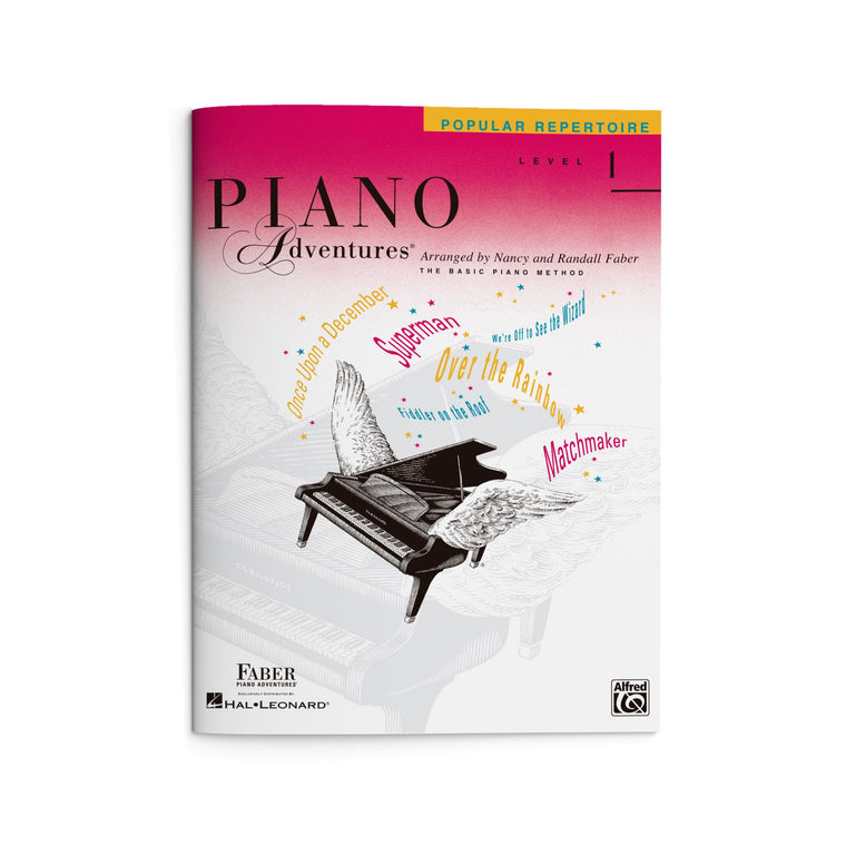 Piano Adventures: Popular Repertoire - Level 1  Piano Sheet Music Collection for Students  Early Elementary Piano Songbook with Movie and Show Themes  Faber Piano Method Book