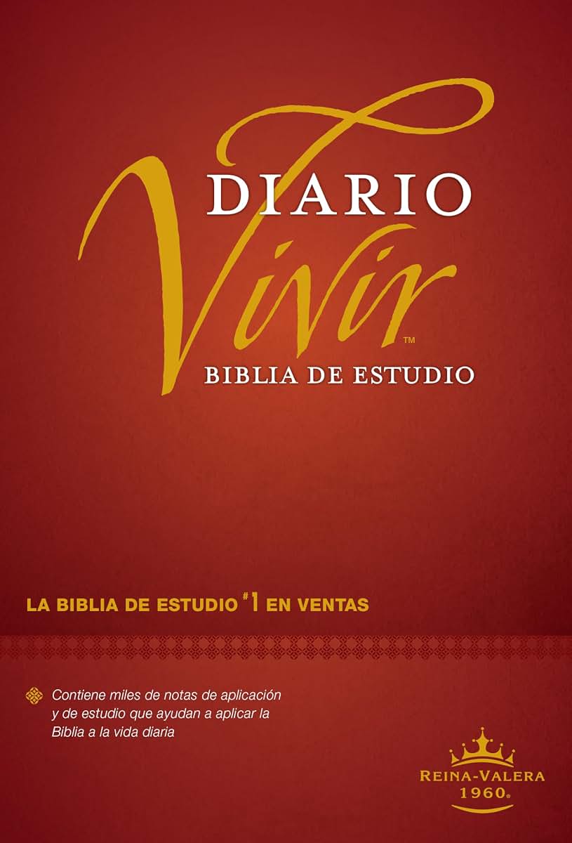 Biblia de estudio del diario vivir RVR60 (Tapa dura, Vino tinto, Letra Roja) (Spanish Edition)