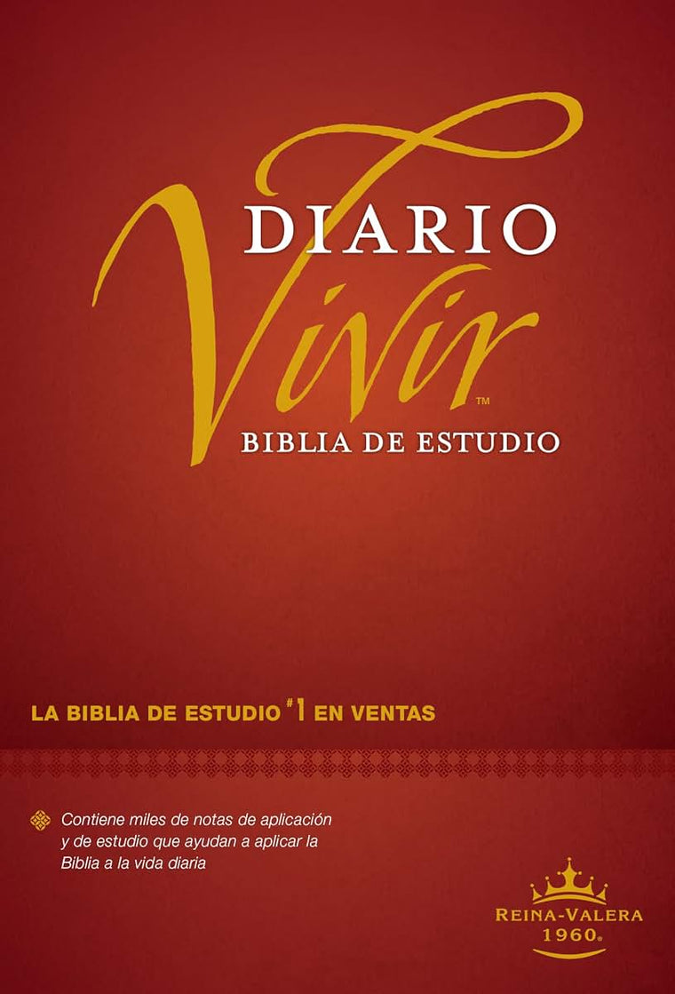 Biblia de estudio del diario vivir RVR60 (Tapa dura, Vino tinto, Letra Roja) (Spanish Edition)