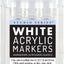 PETER PAUPER PRESS Studio Series White Acrylic Markers (set of 4 permanent markers with different tip sizes)