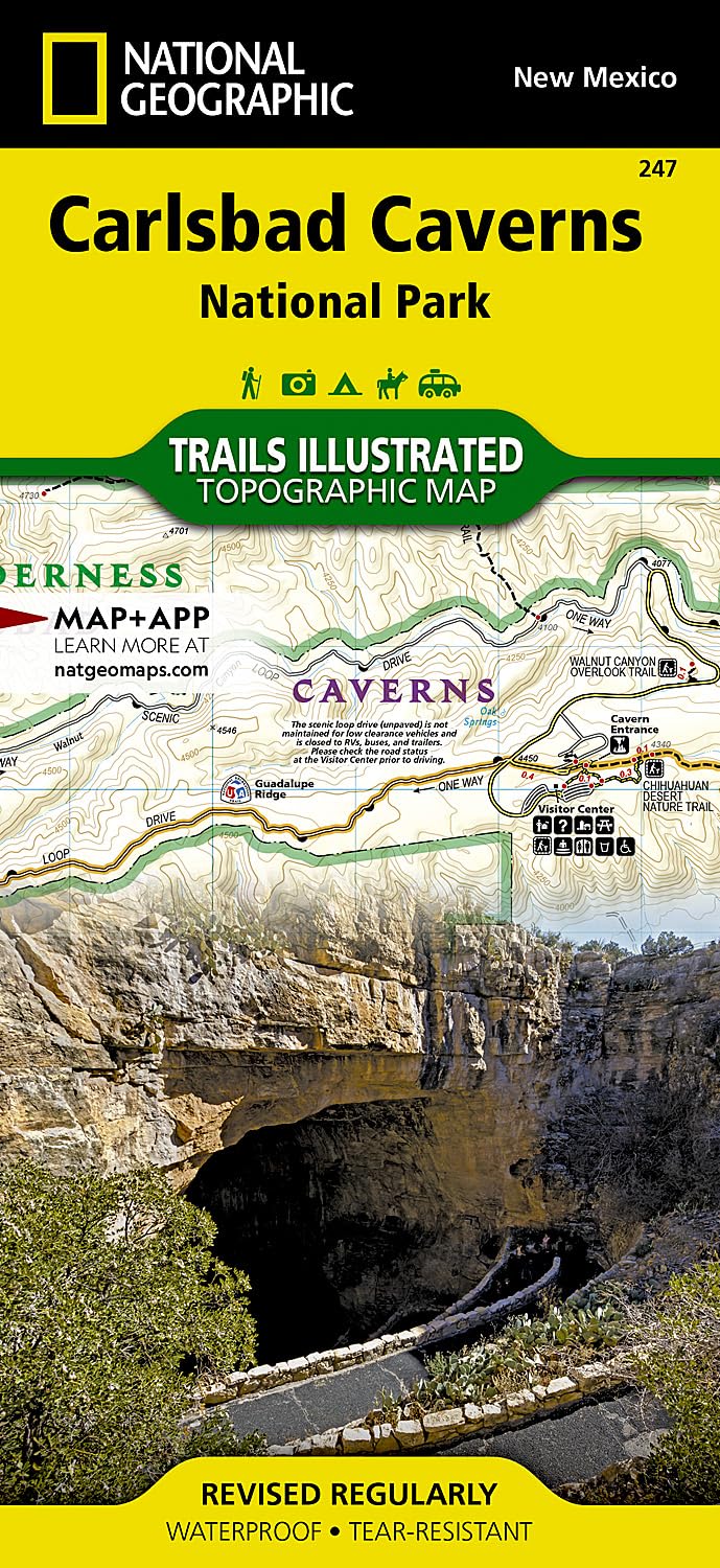 Carlsbad Caverns National Park Map (National Geographic Trails Illustrated Map, 247)