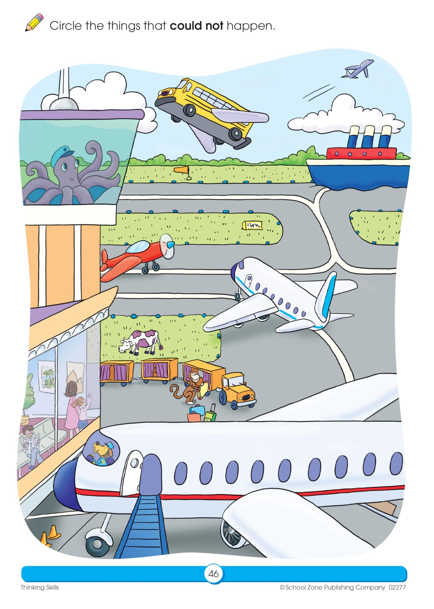School Zone Thinking Skills Workbook: 64 Pages, Preschool, Kindergarten, Problem-Solving, Logic & Reasoning Puzzles, Ages 3 to 5 (Get Ready! Book Series)