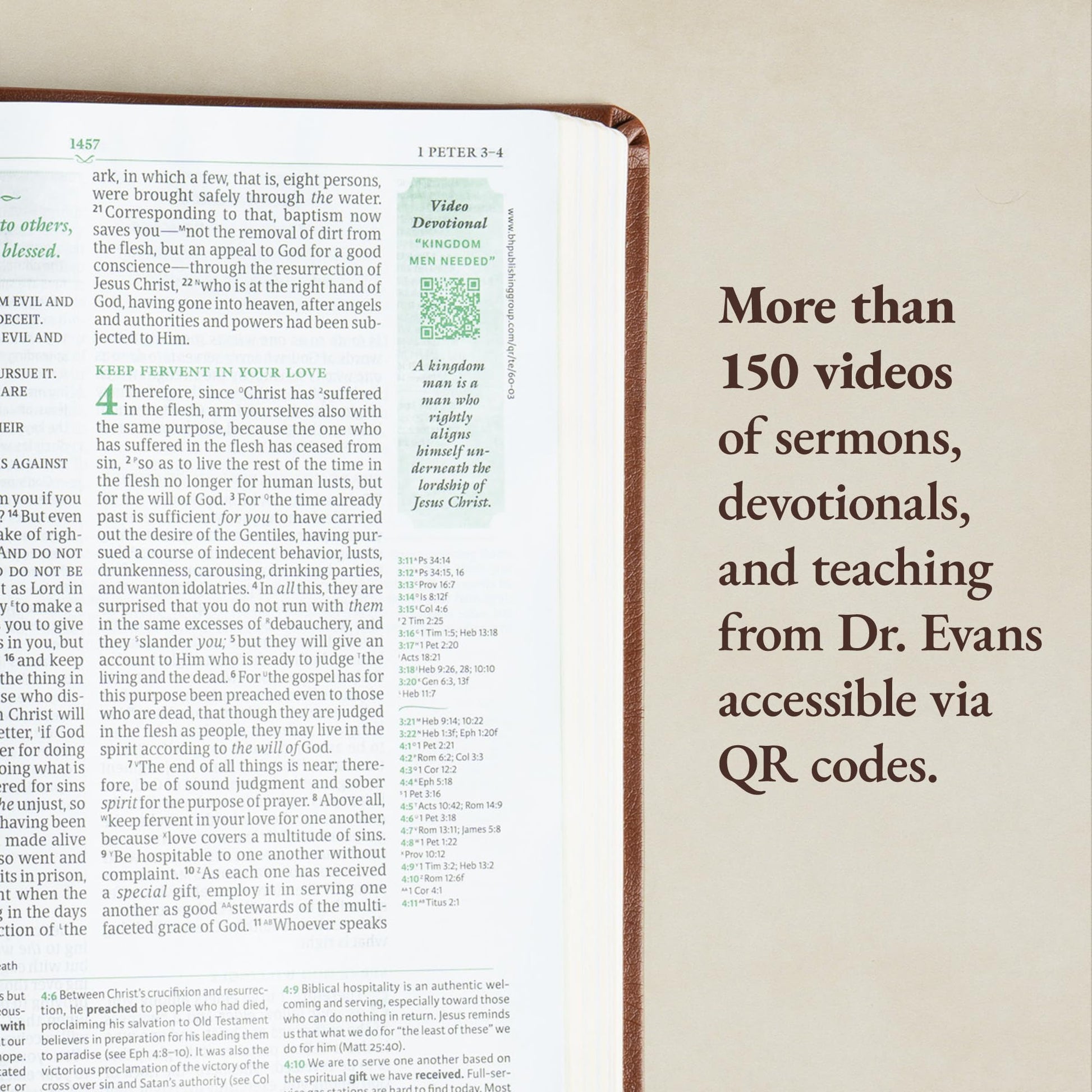 NASB Tony Evans Study Bible, Brown LeatherTouch, Black Letter, Study Notes and Commentary, Articles, Videos, Charts, Easy-to-Read Bible Karmnina Type